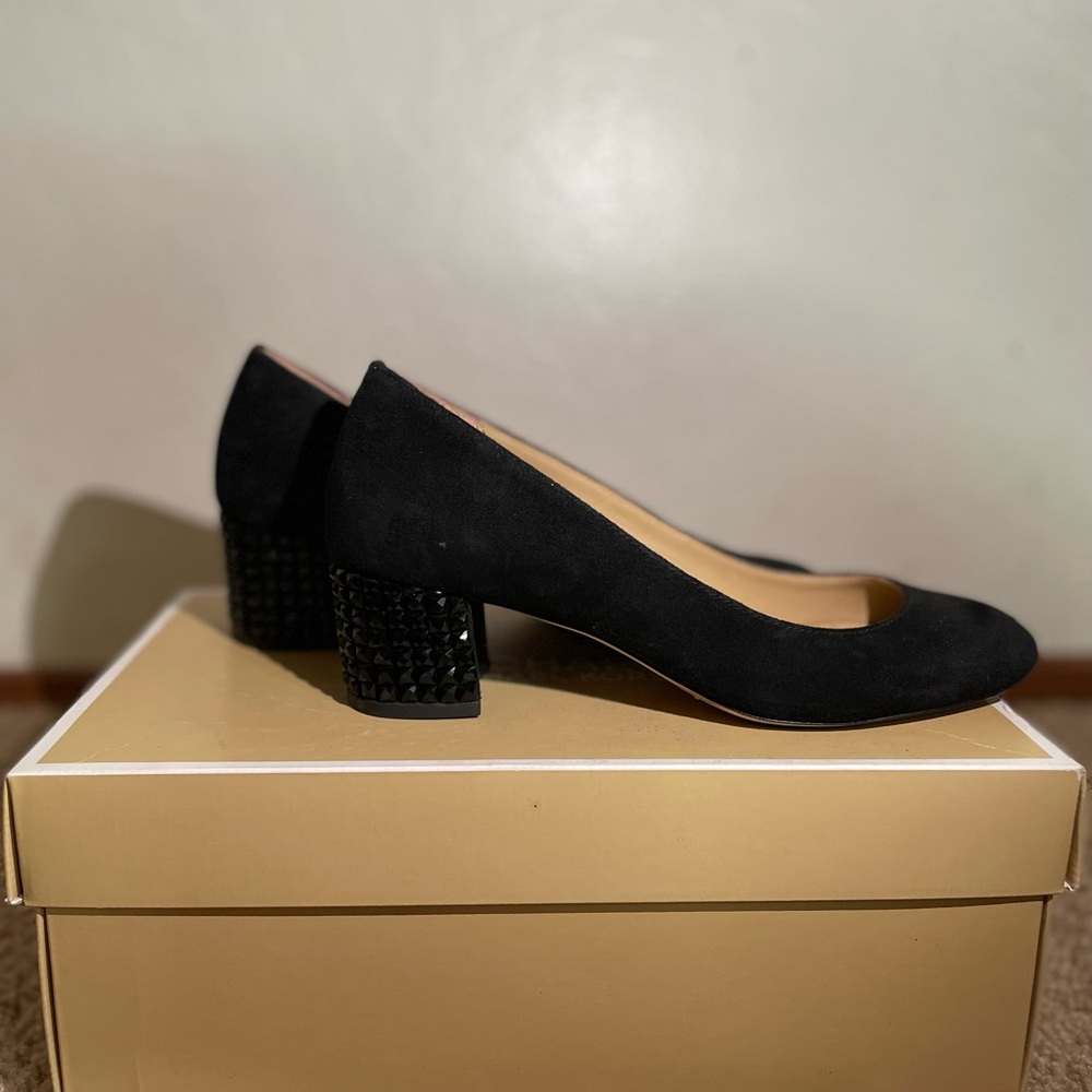 Michae Kors Arabella Kitten Pump Suede Heels